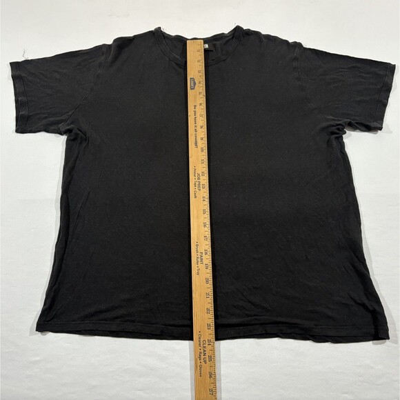 Reformation Black Tencel Linen Blend T-Shirt Crew Tee Top Womens Sz M USA Flaw - Picture 4 of 8